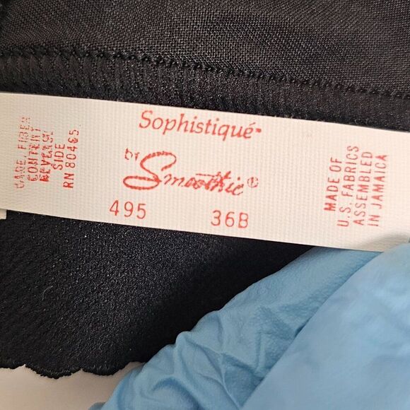 Vtg‎ Sophistique By Smoothie Black Bustier Long Line Bra Boning Floral Lace 36B - Picture 12 of 15